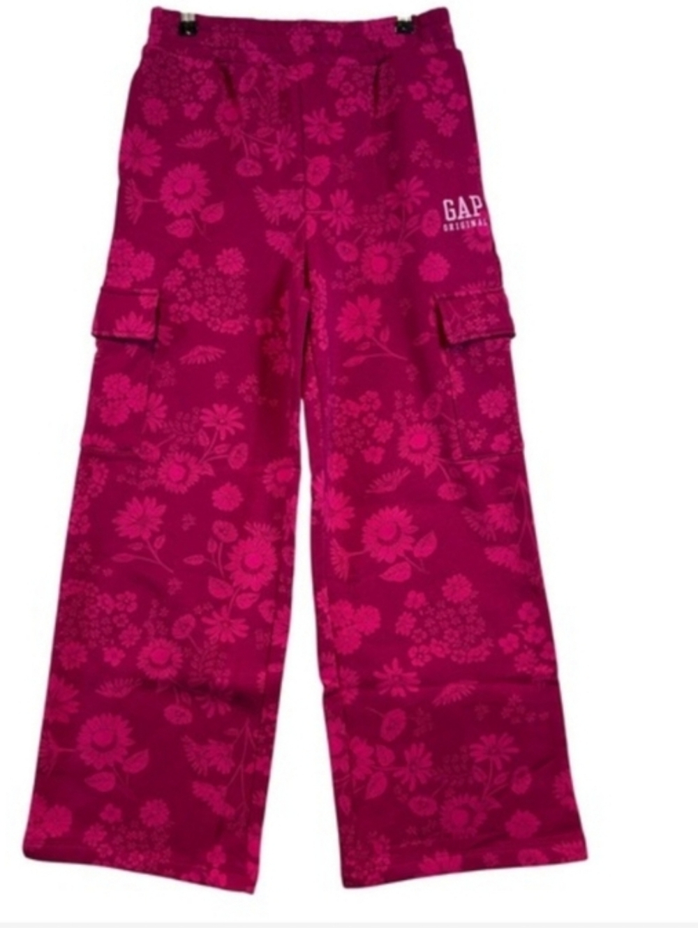 GAP Youth Wide Leg Fleece Pants, Red